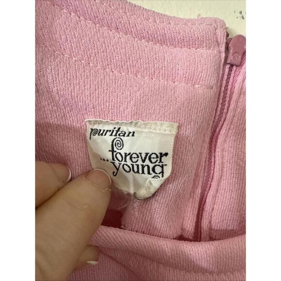 VTG 70s Sz 14 Pink Floral Maxi Dress High Waist Mod Retro Hippie Festival Garden - Picture 4 of 11